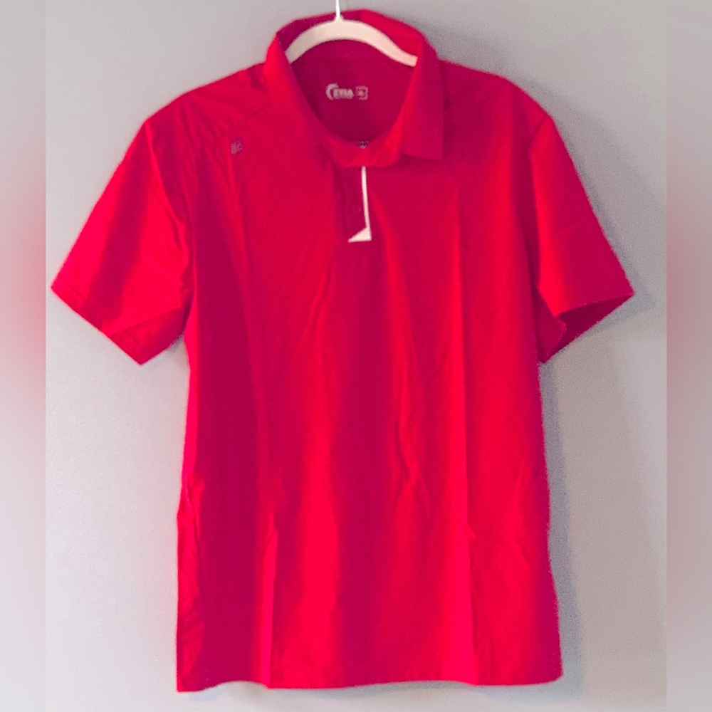 $SALE$ NWOT Men’s ZYIA collared, button placket, shirtsleeve active shirt. XL.
